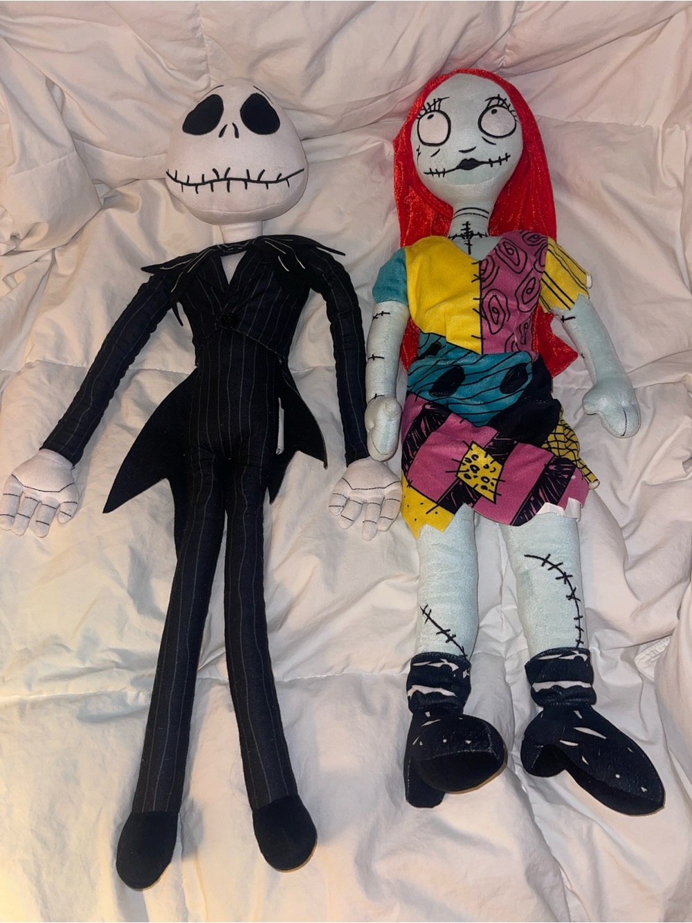 Disney The Nightmare Before Christmas Plush Jack & Sally Dolls 28”& 26”